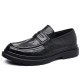 New Genuine Leather Casual Wholesale Men's Leather Shoes, Breathable British Style Men's Trendy Top-Grain Sheepskin Korean Style Men's Spring Shoes