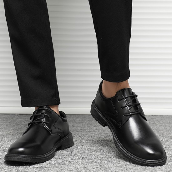 Cross-border delivery Men's business formal leather shoes, soft-soled, breathable casual shoes, youth black work shoes. Cross-border delivery Men's business formal leather shoes, soft-soled, breathable casual shoes, youth black work shoes.