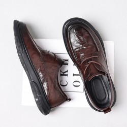 New casual wholesale men's leather shoes, genuine leather, Korean-style, soft leather, non-slip, breathable, trendy, comfortable men's leather shoes.