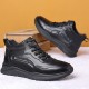 Men's cotton shoes, 2022 winter new models, fashionable genuine leather men's shoes, plush and thickened, casual sports shoes, wholesale, one-piece dropshipping