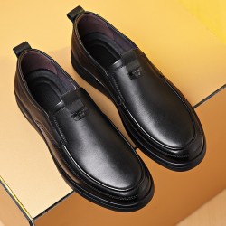2024 men's leather shoes, comfortable, top-grain cowhide shoes for middle-aged and older men, genuine leather soft-soled dad shoes, wholesale, casual, breathable