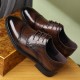 2025 Spring and Autumn New Styles Business formal men's shoes, three-joint lace-up breathable security leather shoes, men's groom's wedding shoes wholesale