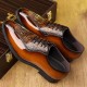 New men's leather shoes, business formal derby shoes, genuine leather brogues, high-end men's shoes, fashionable British wedding shoes
