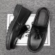 Spring/Summer shiny leather slip-on shoes, trendy and versatile slip-on shoes, men's casual shoes, plus-size men's shoes.
