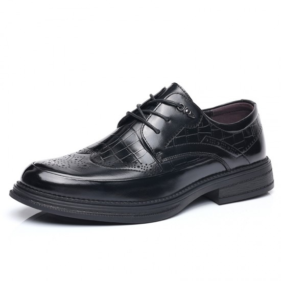 Men's leather shoes, high-end casual, genuine leather, British-style wedding shoes, wholesale, breathable, black, new models