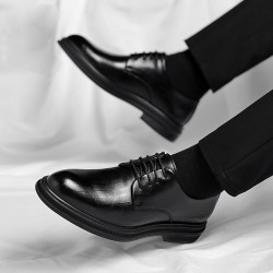 Men's leather shoes, business formal, genuine leather soft-soled, British-style thick-soled casual shoes, groom's wedding suit, cross-border foreign trade.