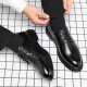 Men's business formal shoes, genuine leather soft soles, thick soles, British-style heeled casual shoes for cross-border trade