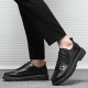 Men's Korean-style black British casual work shoes, Korean-style trendy and versatile Martin shoes for cross-border trade.