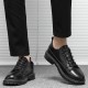 Men's Korean-style black British casual work shoes, Korean-style trendy and versatile Martin shoes for cross-border trade.